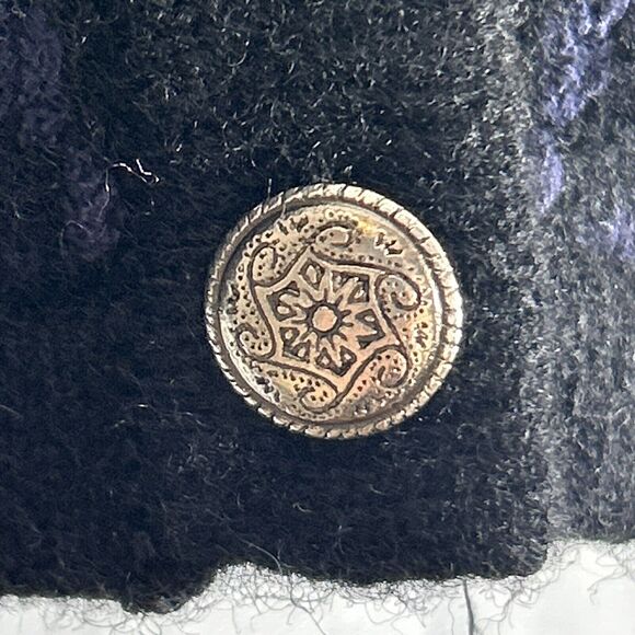 Vintage Cardigan Sweater Large Black Lambswool Silk Floral Embroidered 3D Talbot - Picture 4 of 16